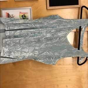 Crushed velvet blue halter top